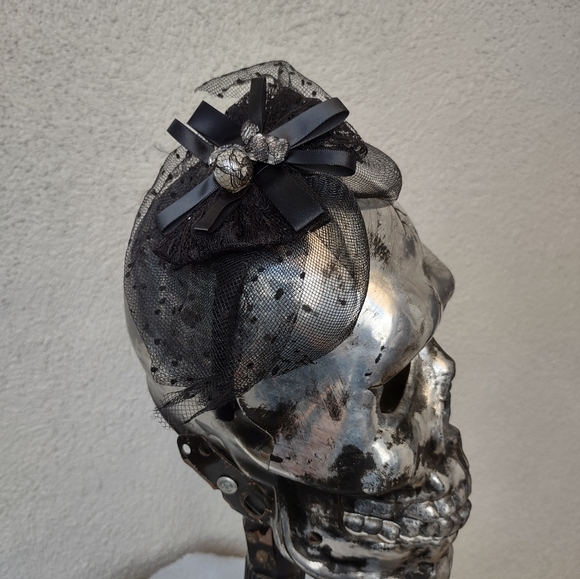 Hand Crafted Rhinestone Headband Fascinator Floral Vintage Retro Party Cosplay - Picture 3 of 7